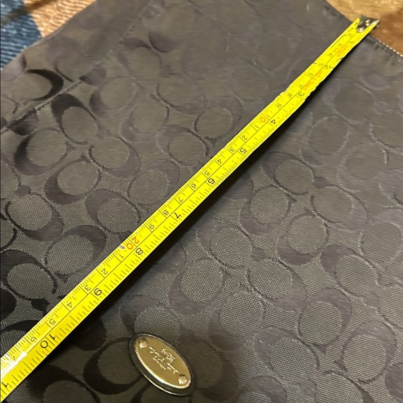 Coach Black Hobo Bag with Signature Pattern - Picture 8 of 10